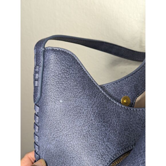 Style & Co Whip Stitch Soft 4 Poster Tote Handbag Purse Blue - Picture 11 of 13